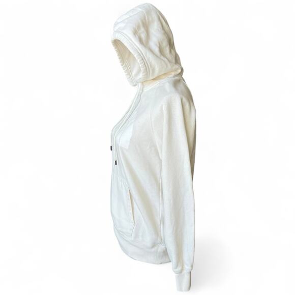 The North Face Women's Half Dome Fleece Pullover Hoodie white dune Gorpcore - Picture 4 of 7